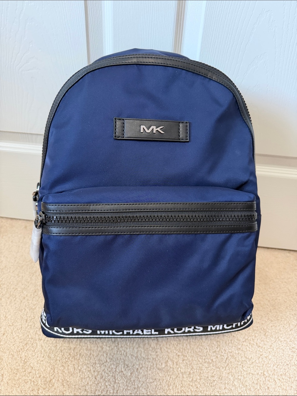 Michael Kors Navy and Black Compact Nylon Backpack